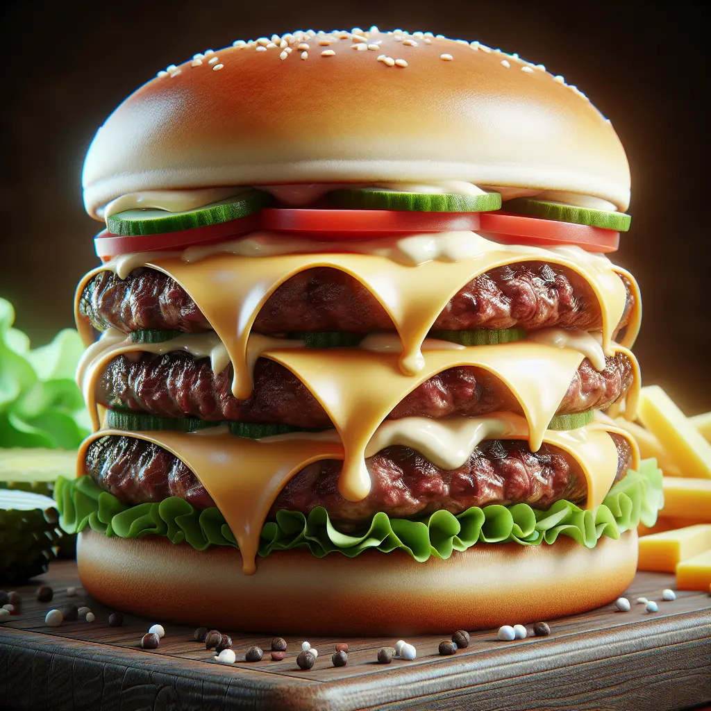 Indulge in the Delightful Double Cheeseburger: A Culinary Masterpiece