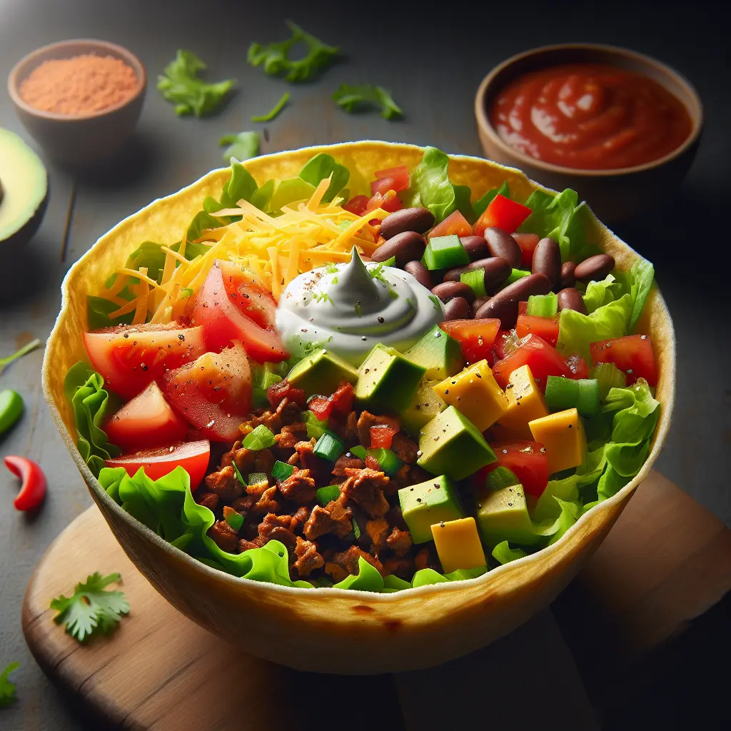 Taco Salad: A Meal Combining Mexican Flavors and a Salad's Healthy Benefits