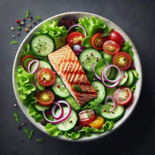 Savory Salad with Salmon: A Delightful and Nutritious Meal