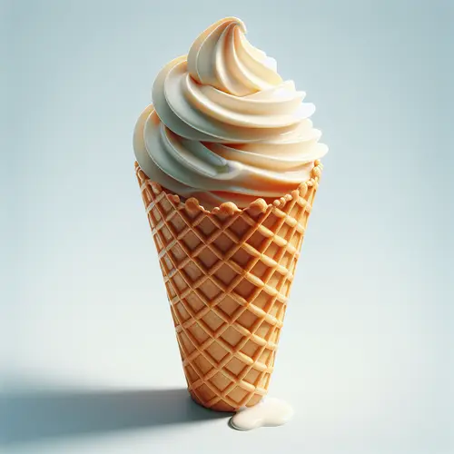 Indulge in the Creamy Delight: Vanilla Ice Cream Cones